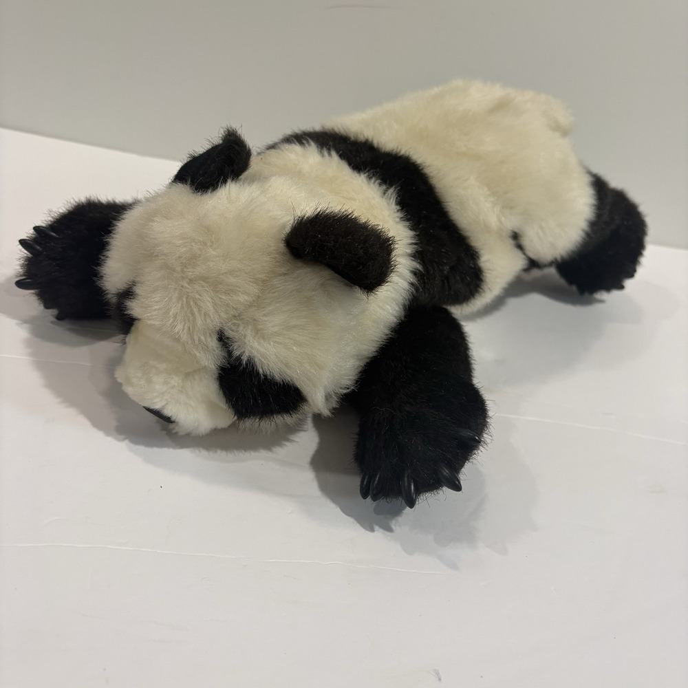 Vintage Folkmanis Black White Panda Hand Puppet Folk Full Body Pretend 14"